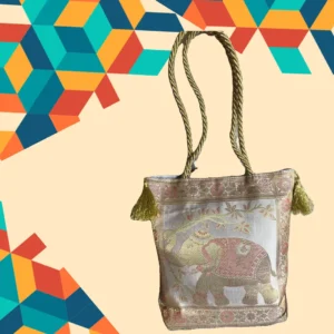 Banarasi handbag - Off White