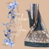 Black Banarasi Silk Saree with Rose Gold Jaal work