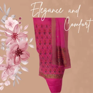 Pink Banarasi Meenakari Cotton Silk Unstitched Suit